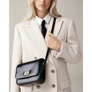 J. Crew Edie Crossbody Handbag in Black Italian Leather